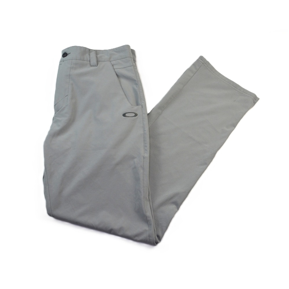 Oakley Mens Performance Golf Pants Gray 34W 34L Stretch Straight Leg Activewear